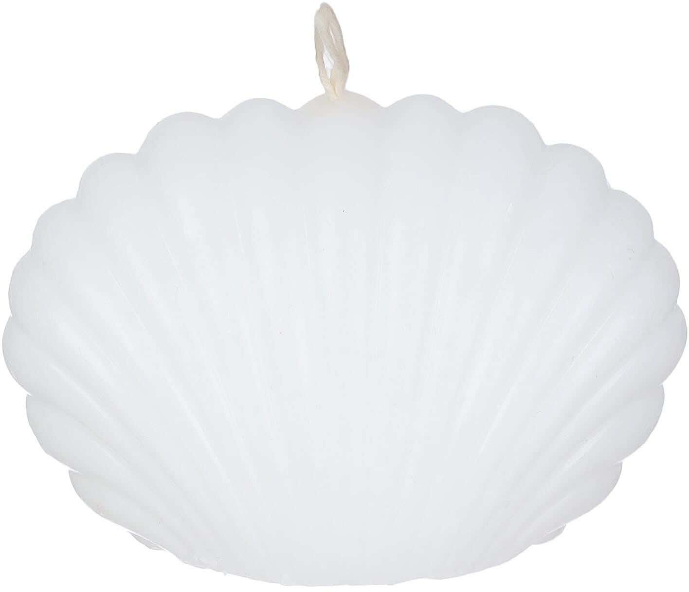 Get Small Shell-Shaped Aromatic Candle, 5×6 cm - White with best offers | Raneen.com