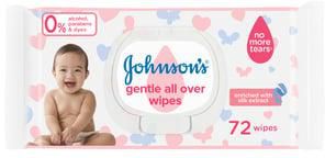 Johnson's Baby Wipes Gentle All Over, 72 pcs