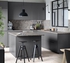 METOD High cabinet for fridge/freezer, white/Voxtorp dark grey, 60x60x200 cm - IKEA