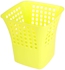 Get Square Plastic Trash Bin, Cone Shape, 23×25 cm - Yellow with best offers | Raneen.com
