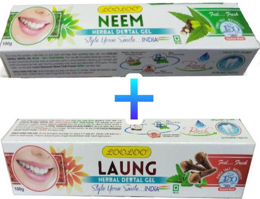 Looloo Ayurvedic Laung (Clove) + Neem Gel Toothpaste