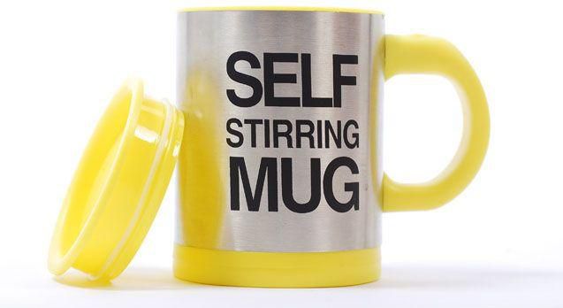 Automatic Electric Self Stirring Mug Coffee Mixing Drinking Cup Stainless Steel