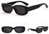 Fashion Women Vintage Square Sunglasses Female UV400 - Black