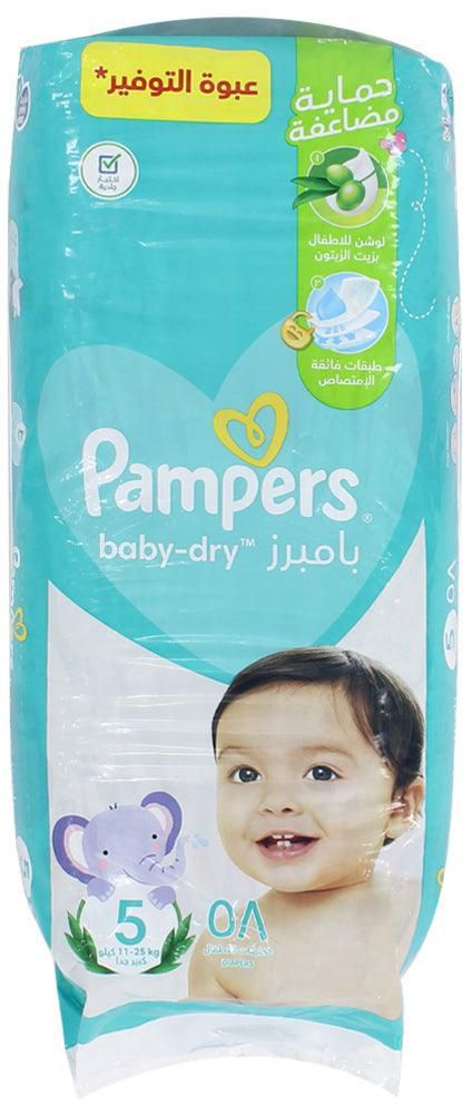 Pampers 58-Piece Baby Dry Diapers, Size 5, 11-25kg