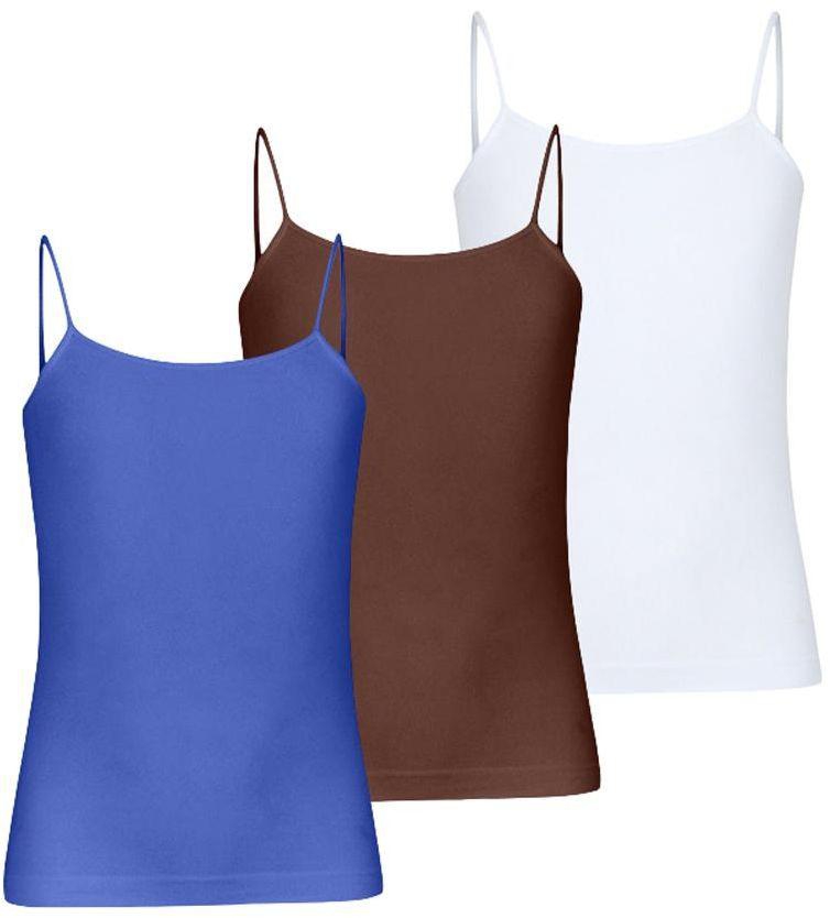 Silvy Set Of 3 Tanks Tops For Girls - Multicolor, 10 To 12 Years