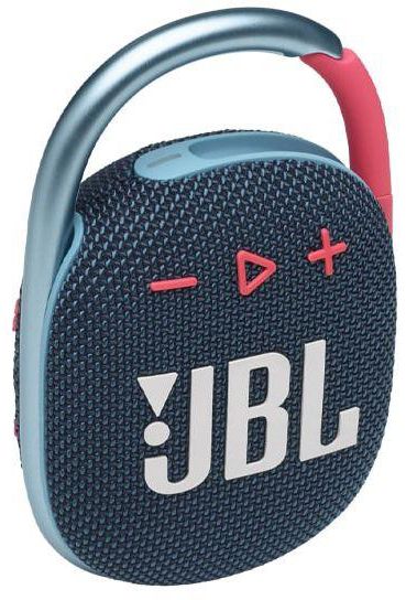 Harman House JBL Clip 4 Portable Bluetooth Speaker (Blue/Pink)