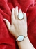 Bracelet & Ring Set White Gemstone Gold Plated Copper 2 Pcs Free Size