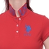 U.S. Polo Assn. 212678ZH1CK-HRRD Polo Shirt for Women - M, Red/Royal Blue