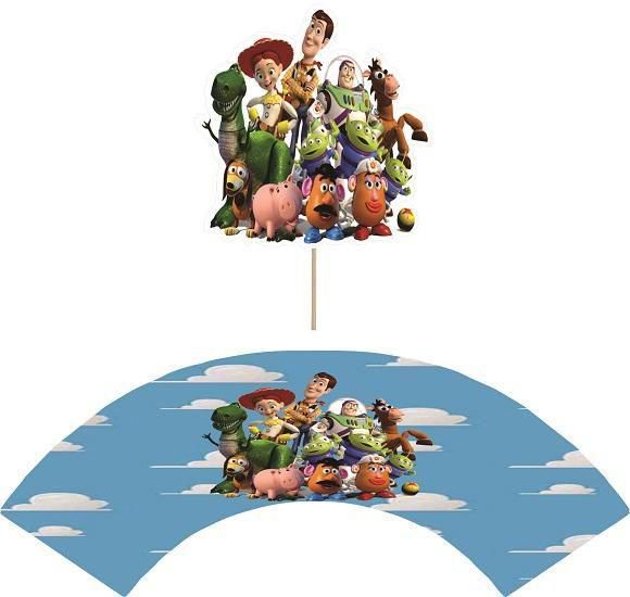 Toy Story Cake Decoration 12 Cupcake Topper And 12 Wrappers For