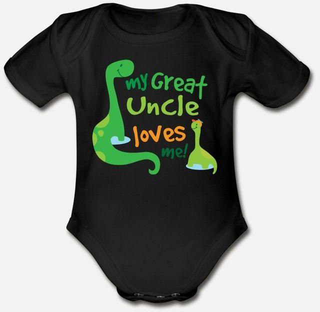 Great Nephew Great Uncle Organic Short Sleeve Baby Bodysuit