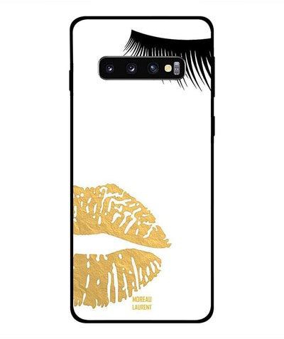 Samsung Galaxy S10 Case Cover Wake Up and Makeup Tags White/Black/Gold White/Black/Gold