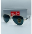 Aviator Sunglasses - Crystal Green Lense - Gold Frame