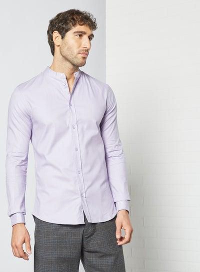 Mandarin Collar Shirt Lilac