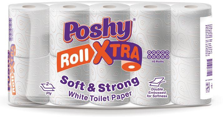 Poshy Roll Xtra Toilet Tissue Unwrapped 4x10s
