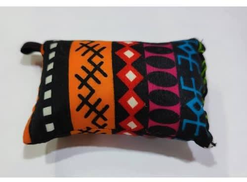 Fabric Mini Pillow Keyring - Ankara Prints 