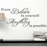 Quotes Themed Wall Sticker Black 30x30cm