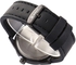 Curren 8249 Analog Dial Men's Sports Waterproof Leather Strap With Date Window Wristwatch - Black