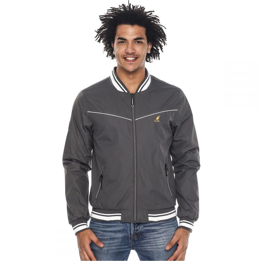 Kangol K601385C Bargo Windbreaker Jacket for Men - L, Storm Grey
