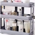 Large Storage Space, Small Versatile Bathroom Organizer Shelf, Kitchen Organizer, Makeup Storage Box (3 Layers,