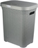 Esqube Laundry Basket with Lid, Grey, 50L Capacity