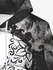 Gothic Halloween Tie Dye Skulls Floral Graphic Distressed 3D Print Pocket Drawstring Hoodie For Men - 5xl