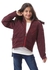 Andora Double Face Quilted Girls Jacket With Portable Hood - Maroon & Dark Grey