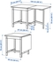 PINNTORP Gateleg table - light brown stained/white stained 67/124x75 cm