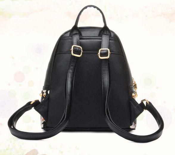 BBB-48-B Fashionable PU leather college or school bag with Rivet
