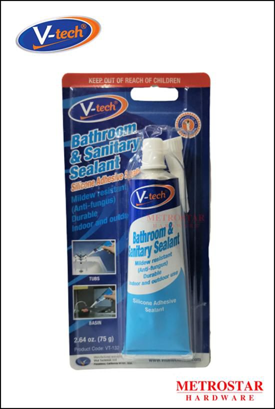 V-Tech Bathroom & Sanitary Sealant Silicone Adhesive Sealant