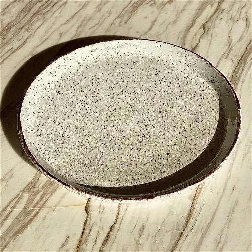 White Pottery Plate, 27 cm - 313