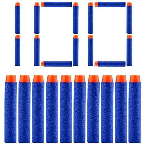 QUN FENG Refill Bullet Darts 100PCS Foam Premium Bullets Ammo Pack Compatible with Nerf N-strike Modulus Elite Series Blasters, Blue