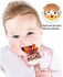 N\B Infant Shaker, Teether, Grab and Spin Rattles Toy (Red Brown)