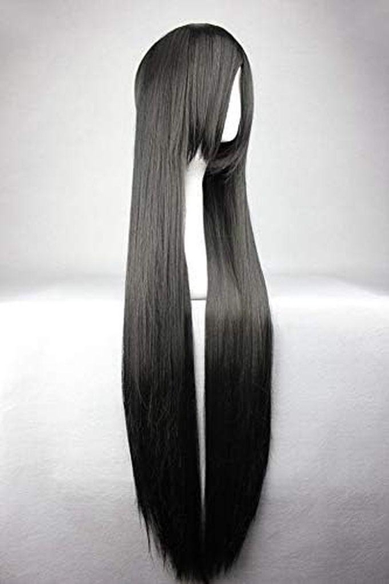 Long Straight Synthetic Hair Wig, Black