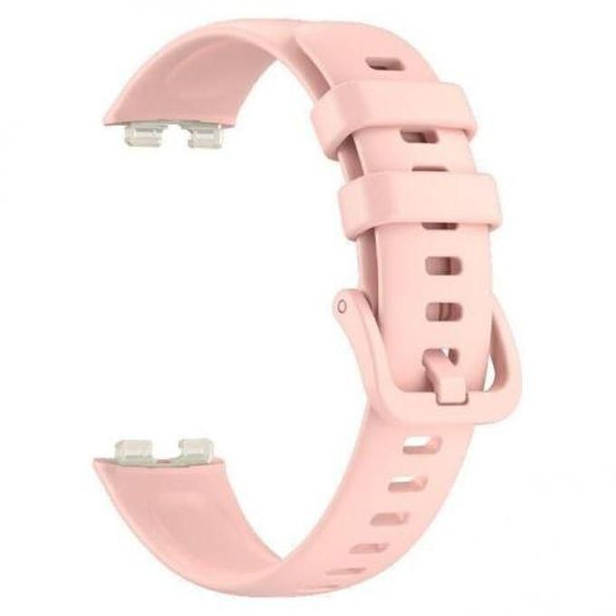 Silicone Sport Smart Watch Band Replacement Strap For Huawei Band 8 (pink)