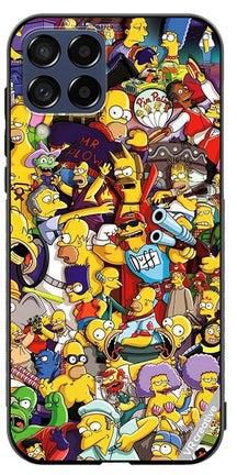 Protective Case Cover For Samsung Galaxy A12 Simpsons Design Multicolour