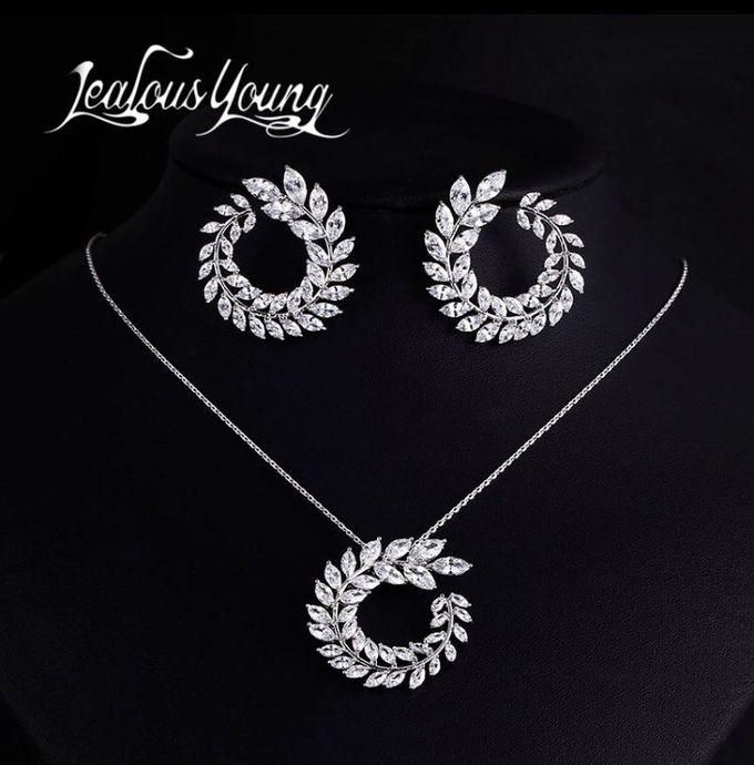 Earring & Necklace - Silver Plated