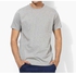 Fashion Heavy-duty Plain Cotton Round Neck T-shirt- Grey