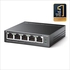 TP Link TL SF1005P Desktop Switch with 4 PoE Ports @56W, Plug & Play, Sturdy Metal with Shielded Ports, Fanless, Limited Lifetime Protection, Traffic Optimization, Unmanaged, 5-Port 10/100 Mbps