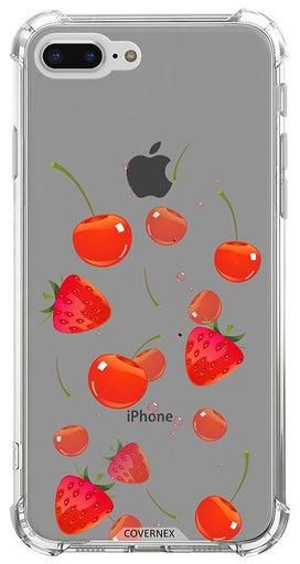 Shockproof Protective Case Cover For iPhone 8 Plus Strawberry & Cherry