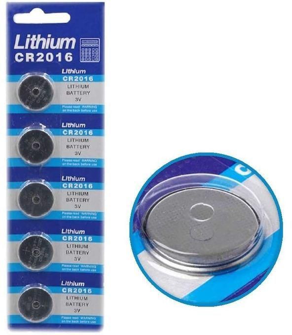 CR2016 Lithium Coin Cell Battery - 3V - 5 Pcs