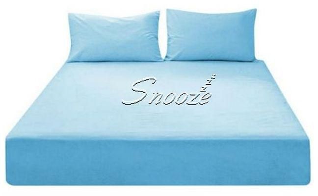 Snooze Flat Bed Sheet Set 3 PCS ,220 * 240 Cm (Sky Blue)
