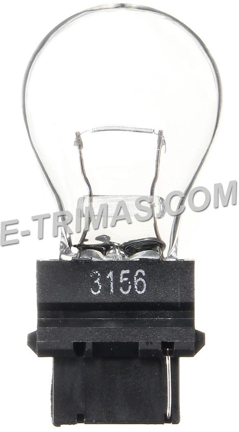 OEM T25 3156 Car Halogen Tail Light Bulb Rear Brake Stop Turn Signal Reverse Lamp (Warm White)