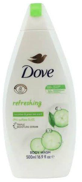 Dove Shower Gel Body Wash 'Go Fresh' Cucumber & Green Tea 500mlx2
