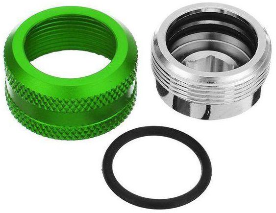 G1/4 Thread Rigid Tube Compression Fittings OD 16mm Hard Tube Extender Fittings For PC Water Cooling Green (green)