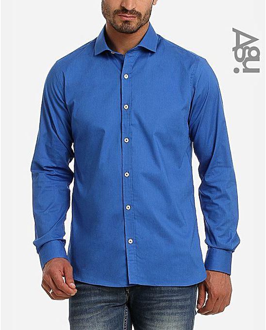 Agu Plain Buttoned Shirt - Royal Blue