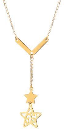 Miss L' by L'azurde Sparkling Stars Necklace In 18 K Yellow Gold