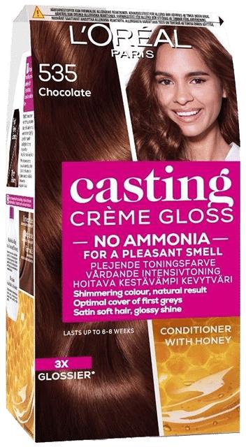 L'Oreal Paris Casting Creme Gloss Hair Dye -  Chocolate - Number 535