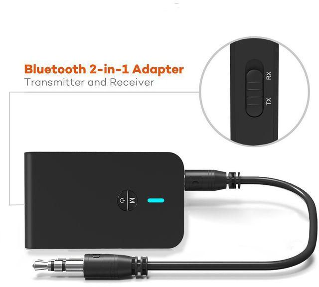 5.0 Bluetooth Aptx Low Latency Receiver 2 In 1 Wireless Adapter