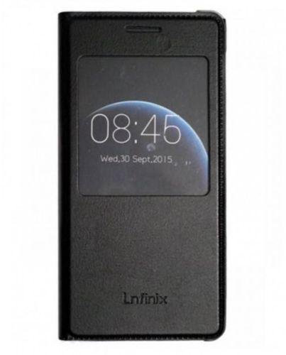 Generic Smart Case With Sensor for Infinix Hot S X521 - Black + Glass Screen Protector