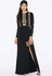 Embroidered Lace Insert Slit Dress